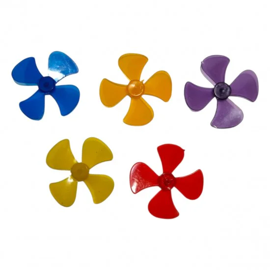 [4156451] Short SEO Name 4-Blade Toy Fan Propeller for 2mm Shaft DC Motors DIY Science Project Parts