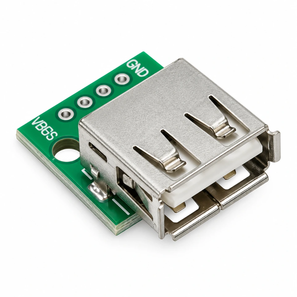 [975854] USB Female to 2.54mm Breakout Board with Direct 4P Adapter Board