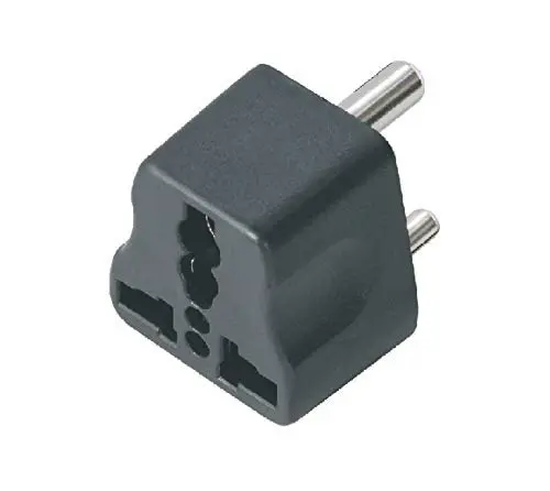 3-Pin Universal to Indian Conversion Plug Adapter (Black)