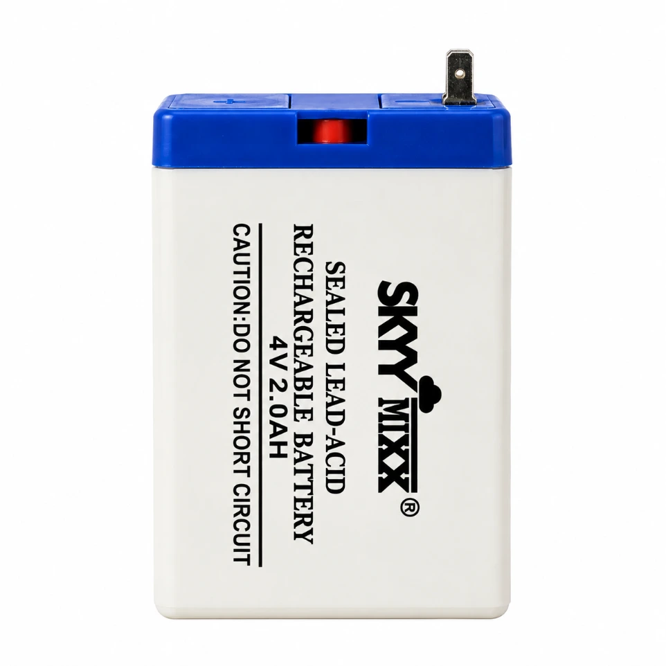 [6647] 4V 2Ah Sealed Lead Acid (SLA) Rechargeable Battery for Flashlights and DIY Electronics