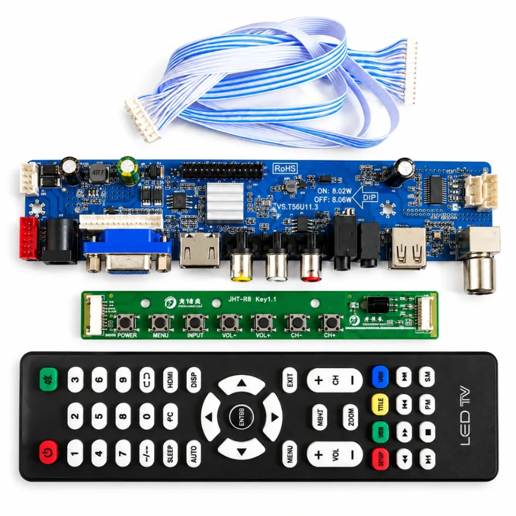 [512345] V56 VS.T56U11.2 TV Controller Driver Board with Remote and IR Sensor Keypad Brand