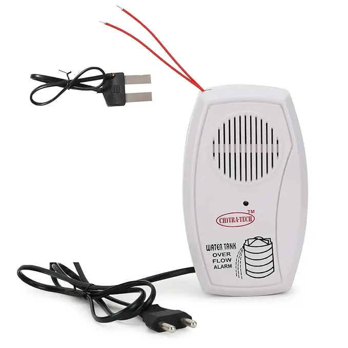 Water Tank Overflow Alarm, in both Hindi and English languages, Works with AC220-240V, Heavy Brass Parts, Loud Sound, with a Water Sensor