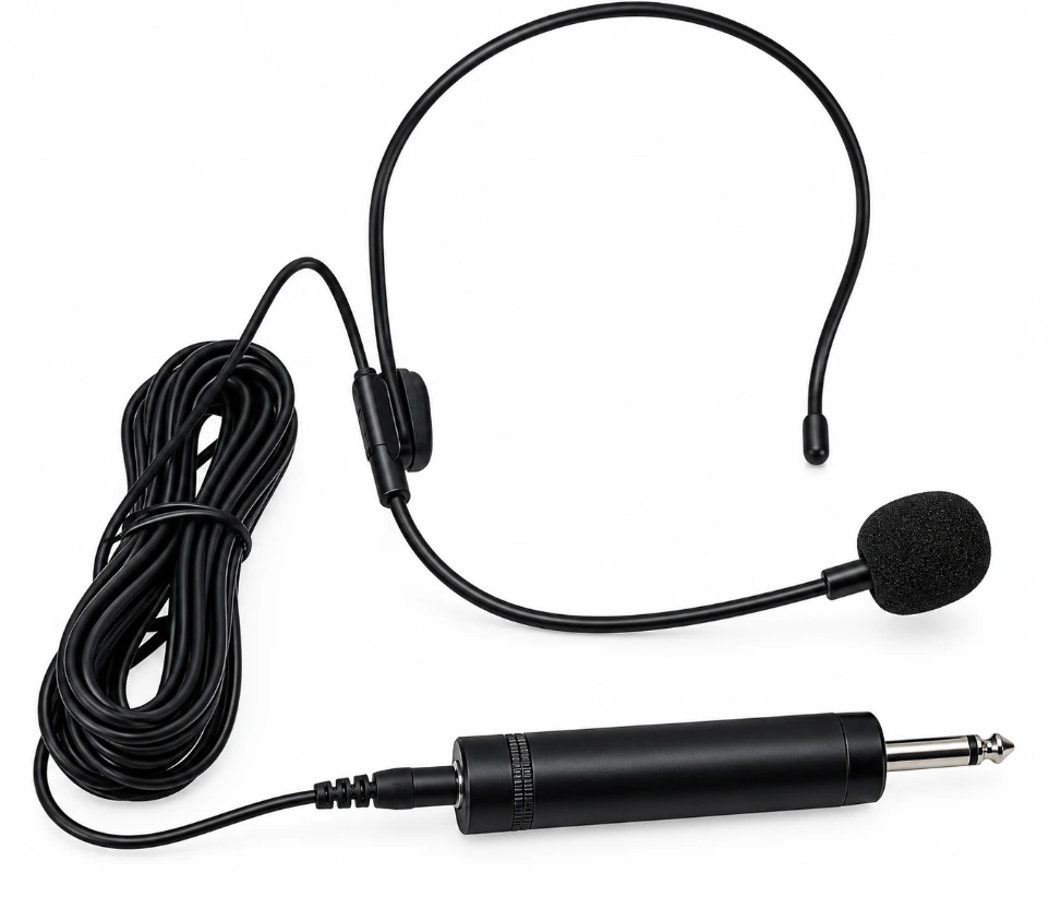 [378842] MAXIM MX60H Wired Headset Microphone – Electret Condenser Omnidirectional Head Mic with 3.5mm Jack for Teaching, Gaming, and Video Conferencing