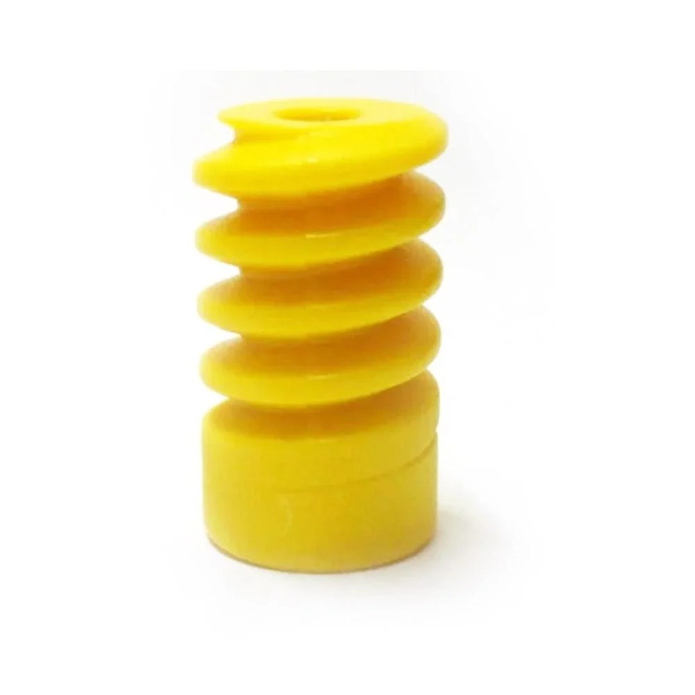 18mm Yellow Plastic Worm Gear – 30mm Length 6mm Bore for Robotics