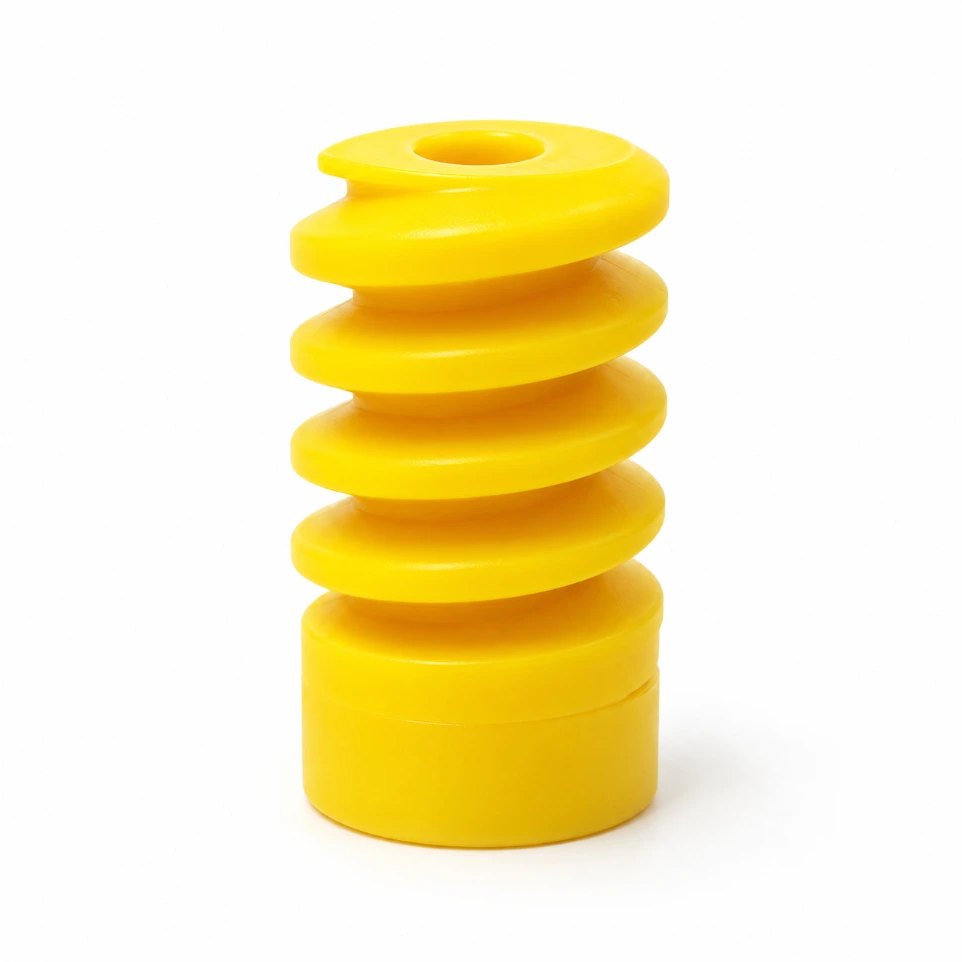 [8881537] 18mm Yellow Plastic Worm Gear – 30mm Length 6mm Bore for Robotics