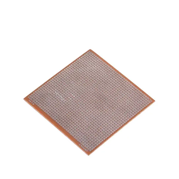 [897592] 4 x 4 Inch Universal Single-Sided Zero PCB – High-Quality FR2 Prototype Board with 2.54mm Hole Pitch for General Purpose DIY Circuit Design