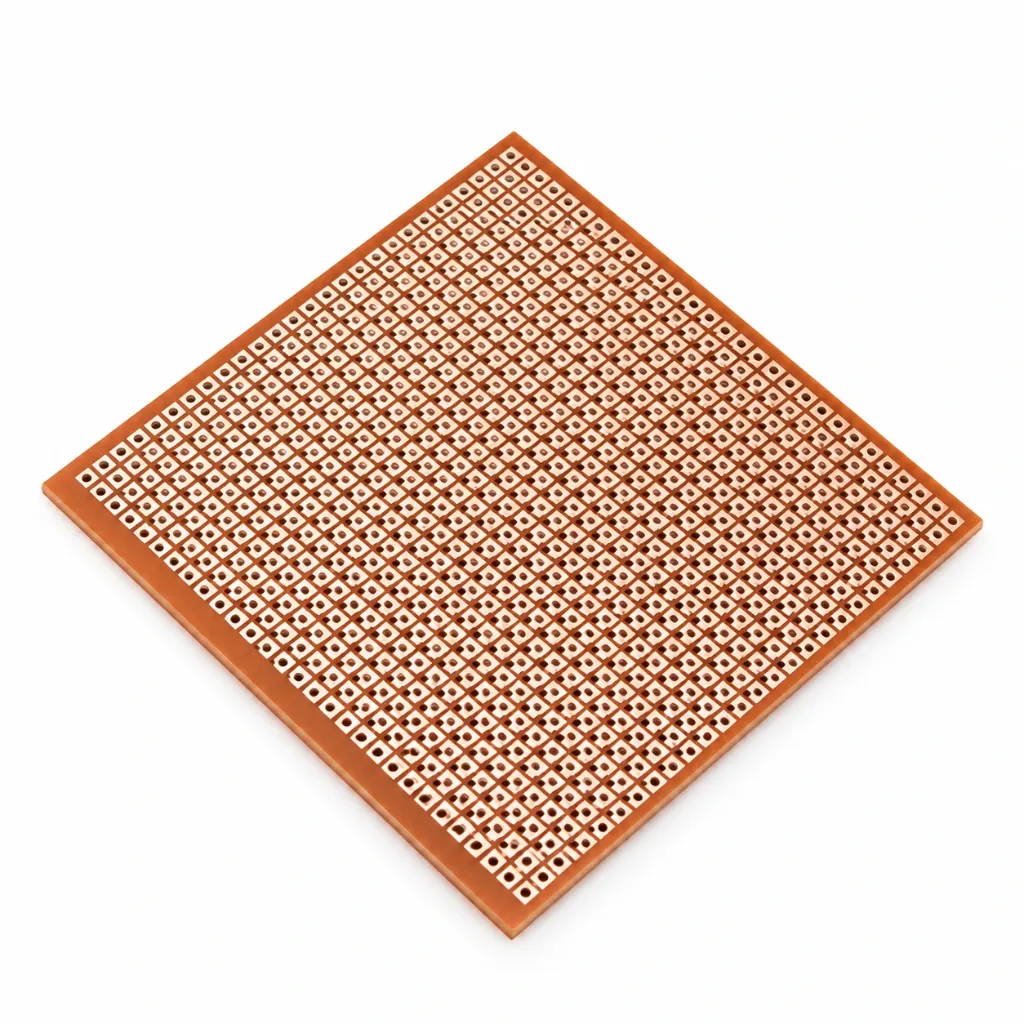 [897592] 4 x 4 Inch Universal Single-Sided Zero PCB – High-Quality FR2 Prototype Board with 2.54mm Hole Pitch