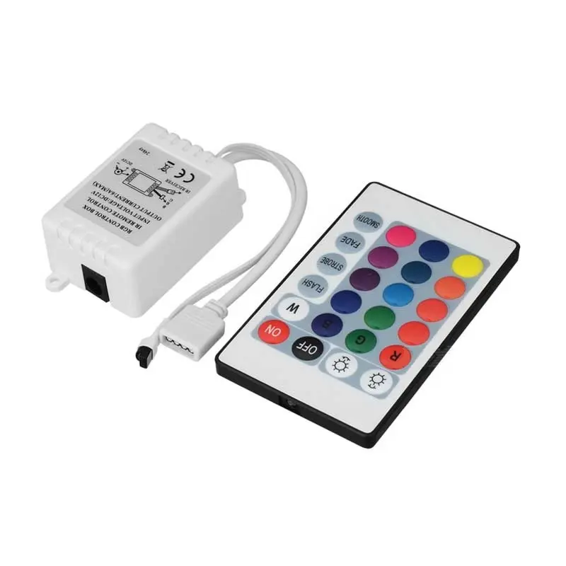 [815790] 12V 5050 RGB LED Strip Controller box with 24 Key IR Remote Control