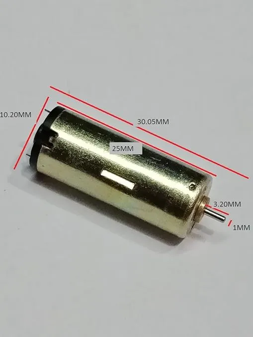 [107410] 3.7V 40000RPM Micro Brush Motor 10x25mm High Speed Coreless DC Motor