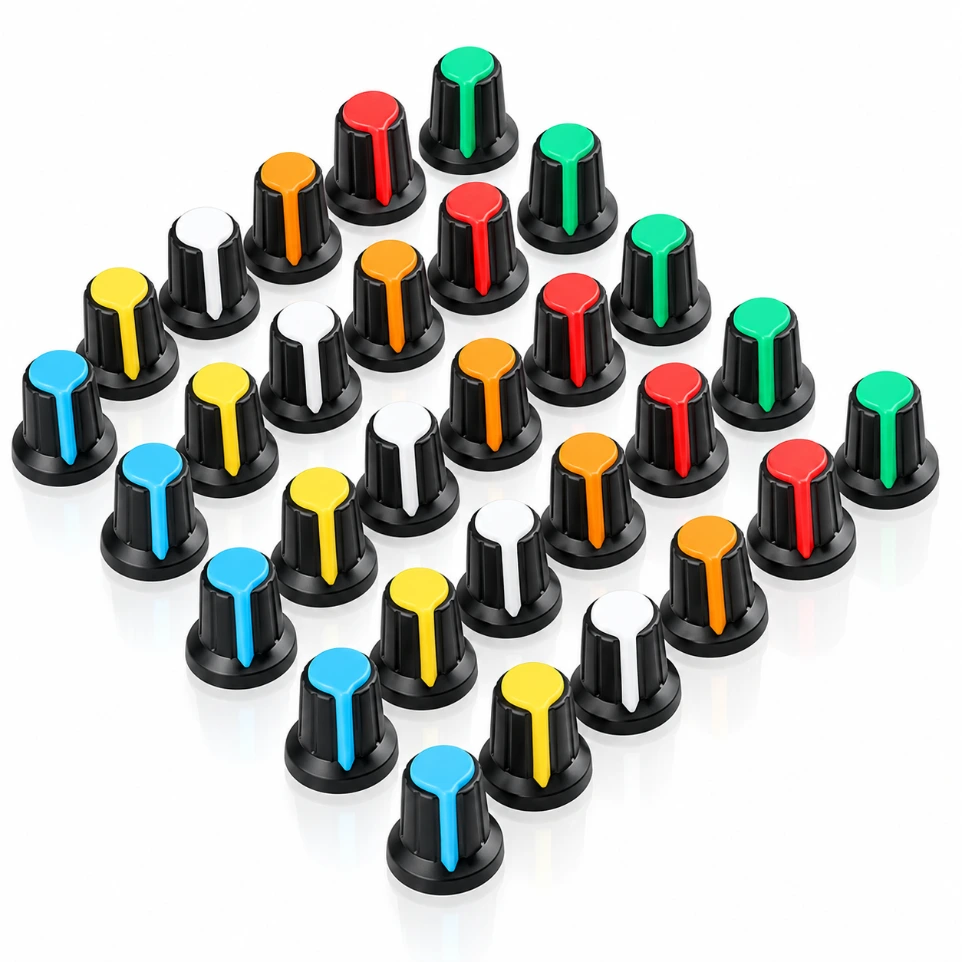 [901610] Mini Potentiometer Knob 6mm with Buffer Skir