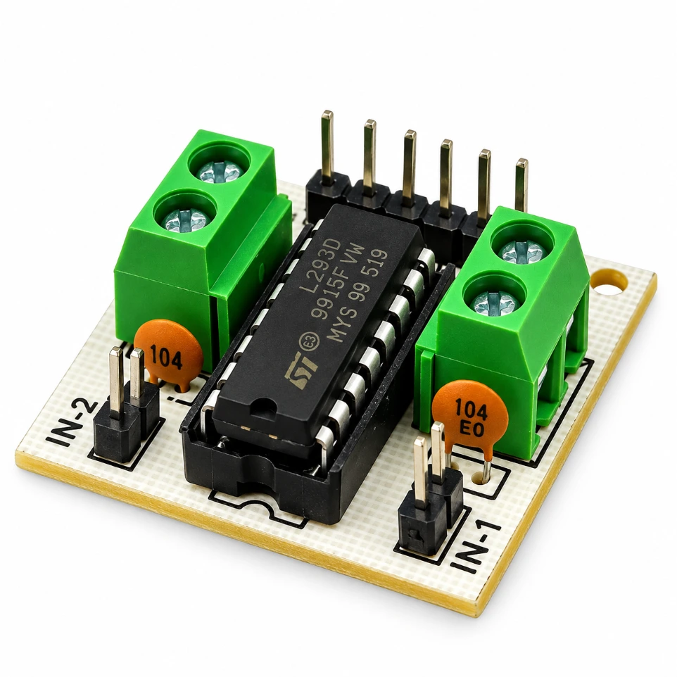 [0145610456] L293D Motor Driver Board - Dual H-Bridge DC and Stepper Motor Controller for Arduino