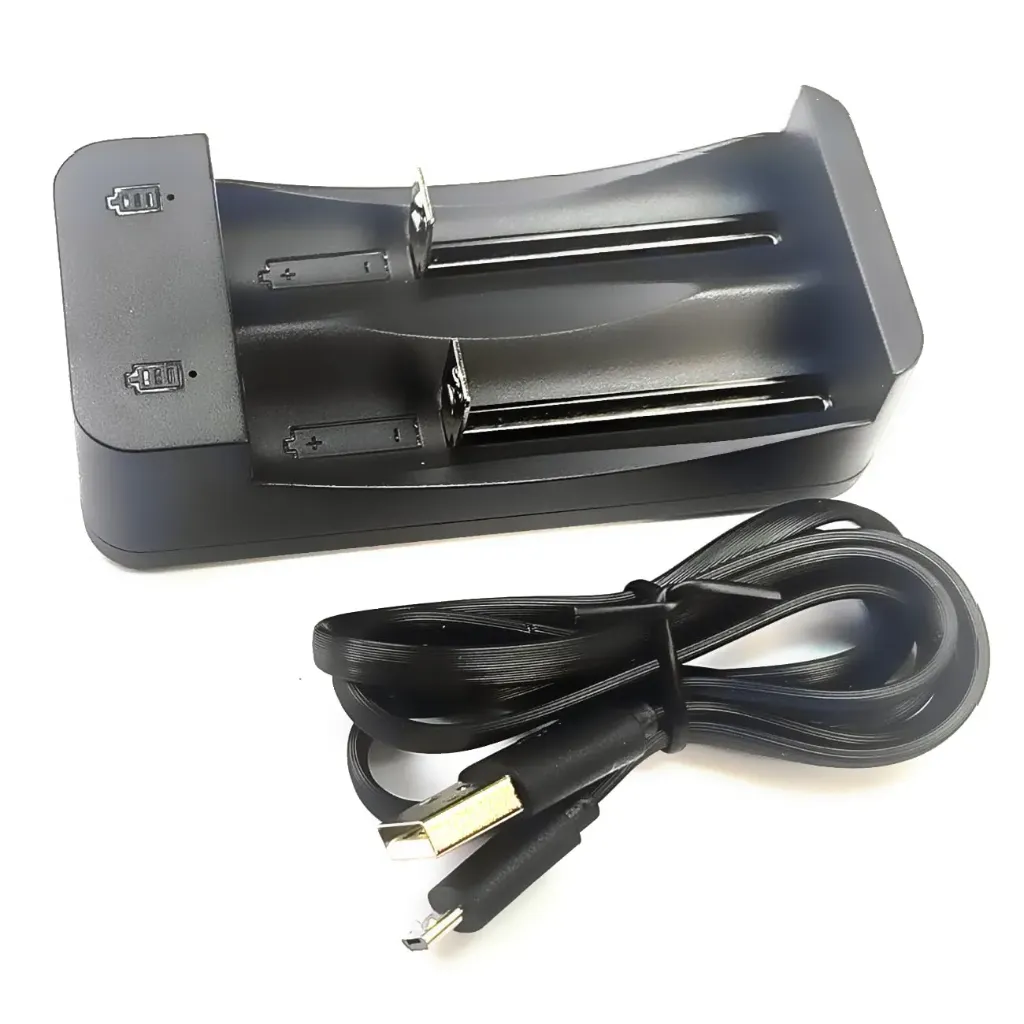 Devaji Intelligent USB Battery Charger – Smart Single-Slot Multi-Size Charging Station for AA and AAA Rechargeable Lithium/Ni-MH Cells with LED Indicator