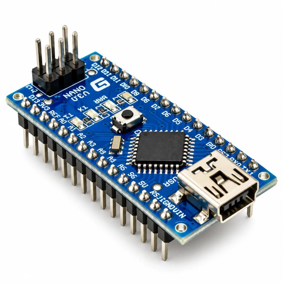 [01651456] Arduino Nano V3.0 Compatible - Compact ATmega328P Microcontroller Board with CH340G