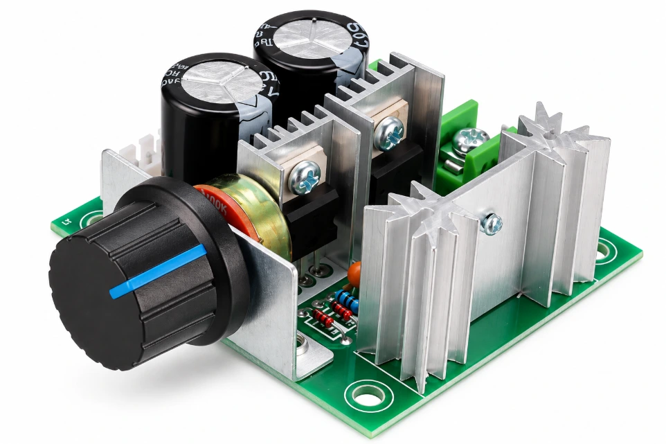 10A PWM DC Motor Speed Controller - 12V-40V Adjustable Stepless Regulator with Knob