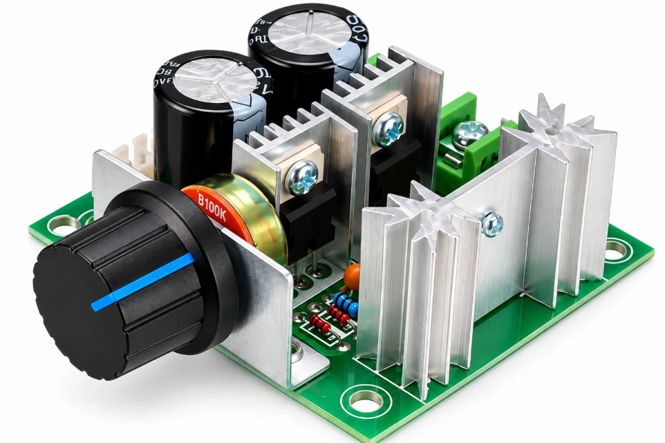 [01230152] 10A PWM DC Motor Speed Controller - 12V-40V Adjustable Stepless Regulator with Knob