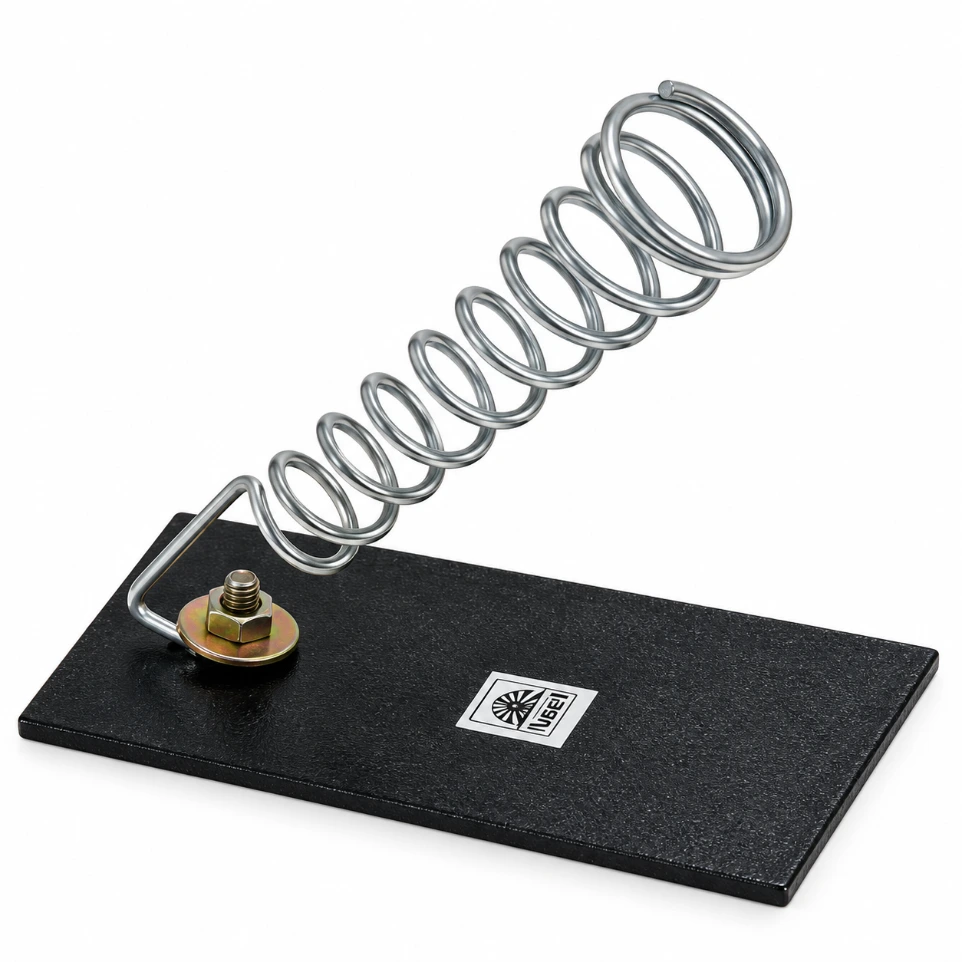 Universal Soldering Iron Stand - Durable Metal Spring Holder with Weighted Base and Sponge Tray