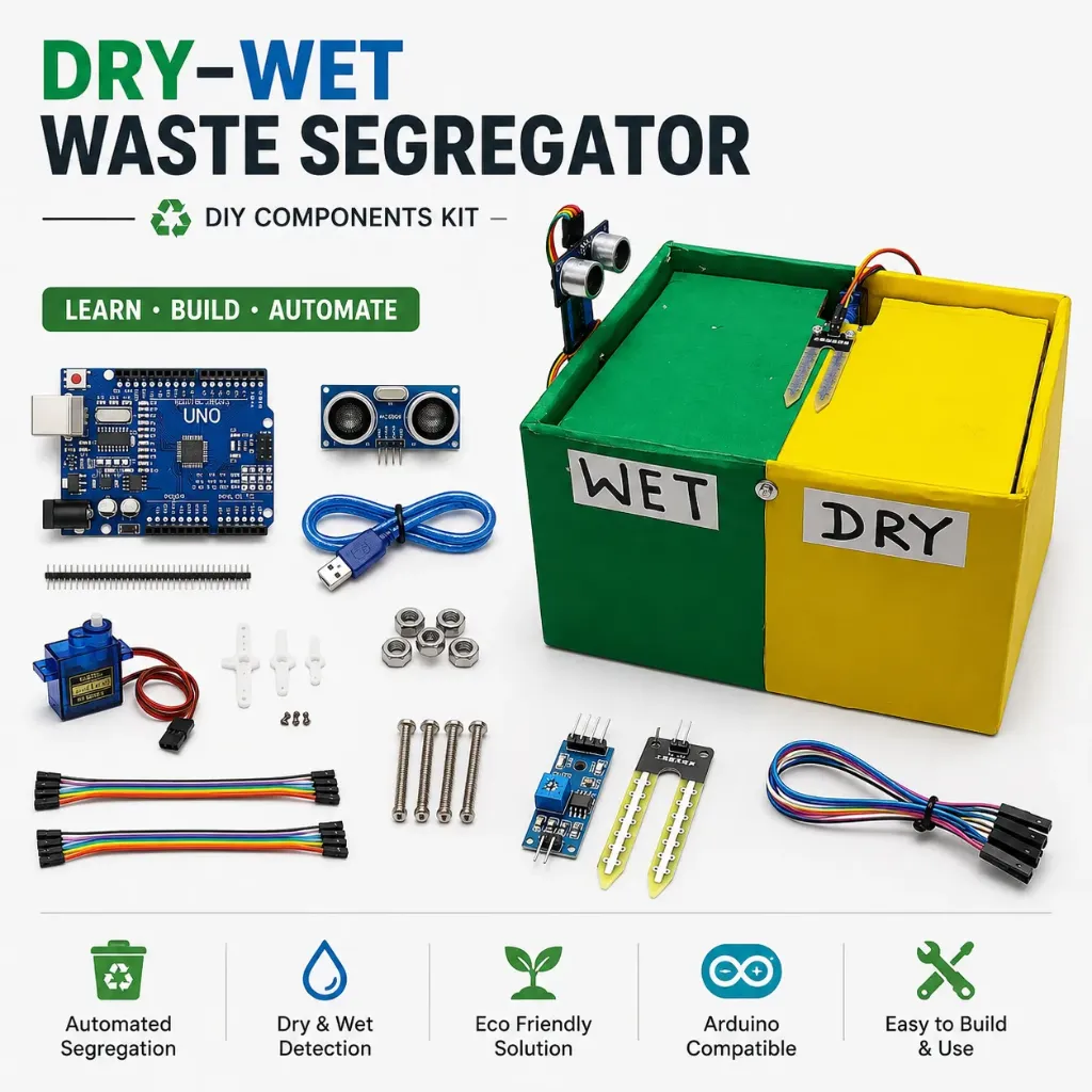 Arduino Dry & Wet Waste Segregator DIY Kit