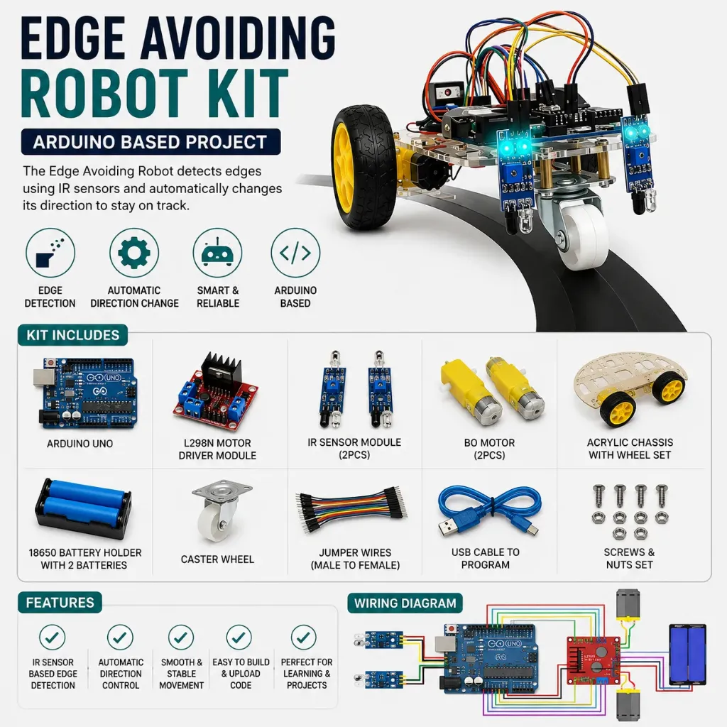 [3012012] Arduino Edge Avoiding Robot DIY Kit