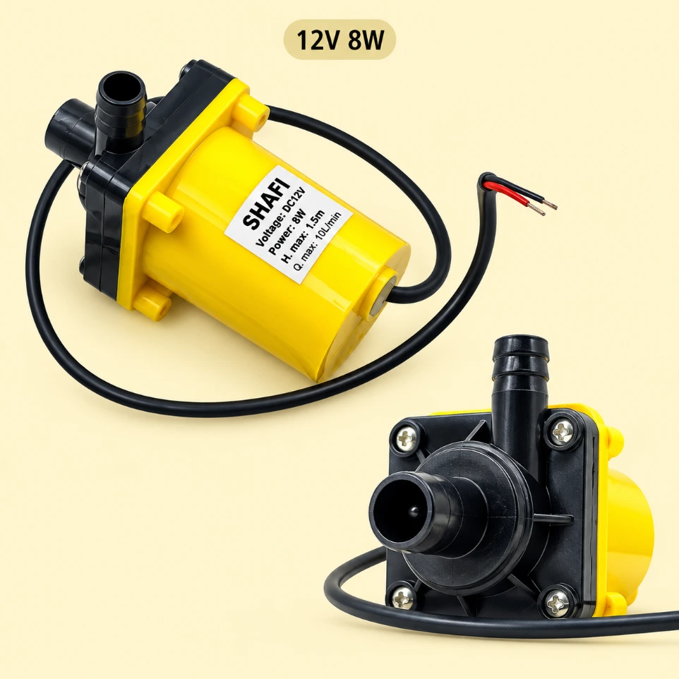 DC 12V 8W Mini Solar Magnetic Waterproof Submersible Water Pump – Brushless Motor