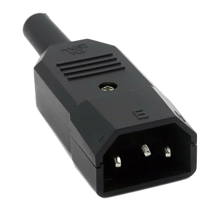 3-Pin Male Power Plug for Computers & UPS Systems