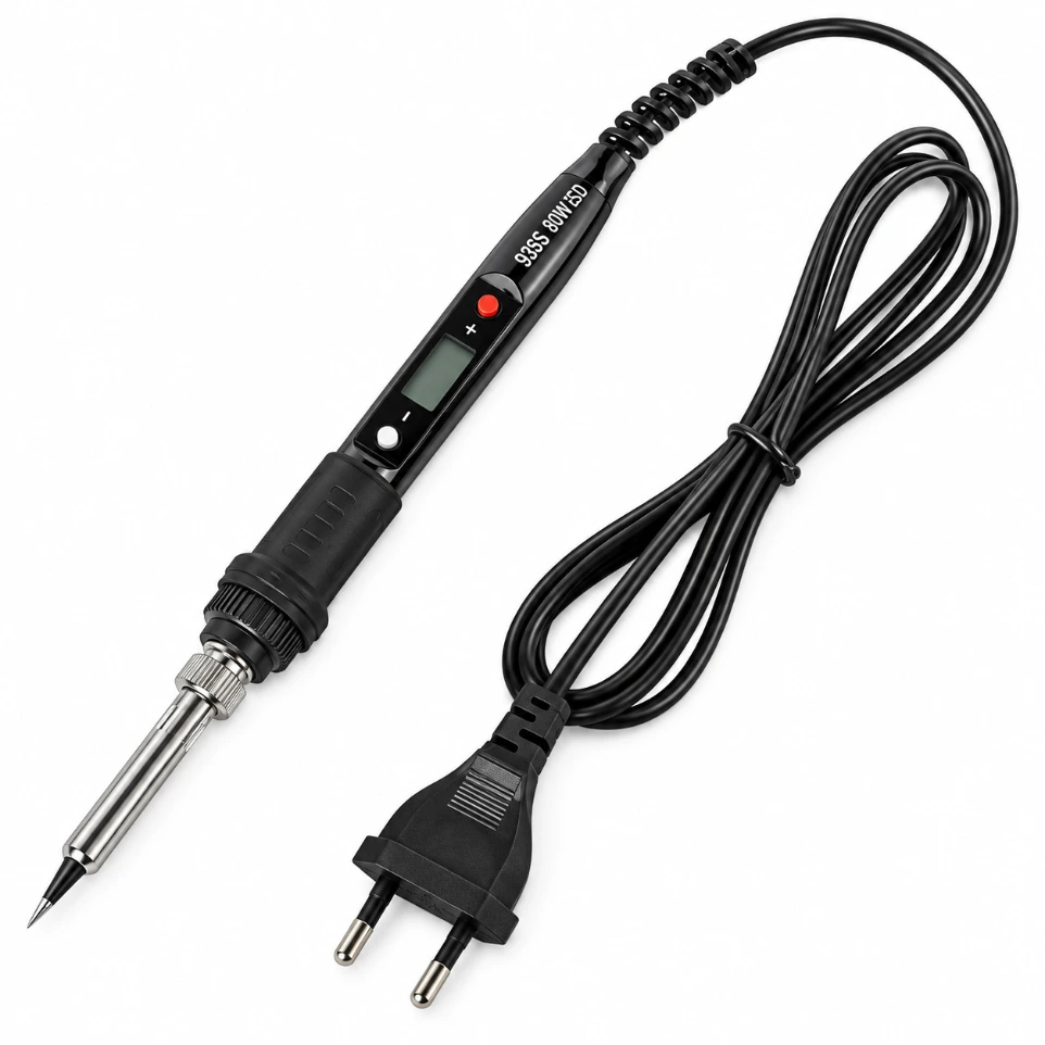 908S 80W LCD Display Adjustable Temperature Black Anti-scalding Soldering Iron