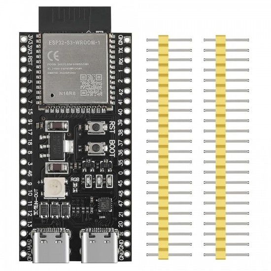 [90152026] ESP32-S3-WROOM1-N16R8 Development Board - Unsoldered Header - CH9102