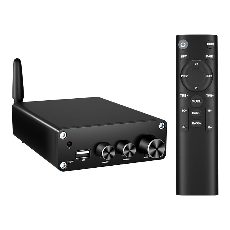 [901101] VIRE Home Audio 100W X 2 Class D Integrated Amp 5.3 Stereo Mini Hi-Fi Audio 2.0 Channel Amplifier