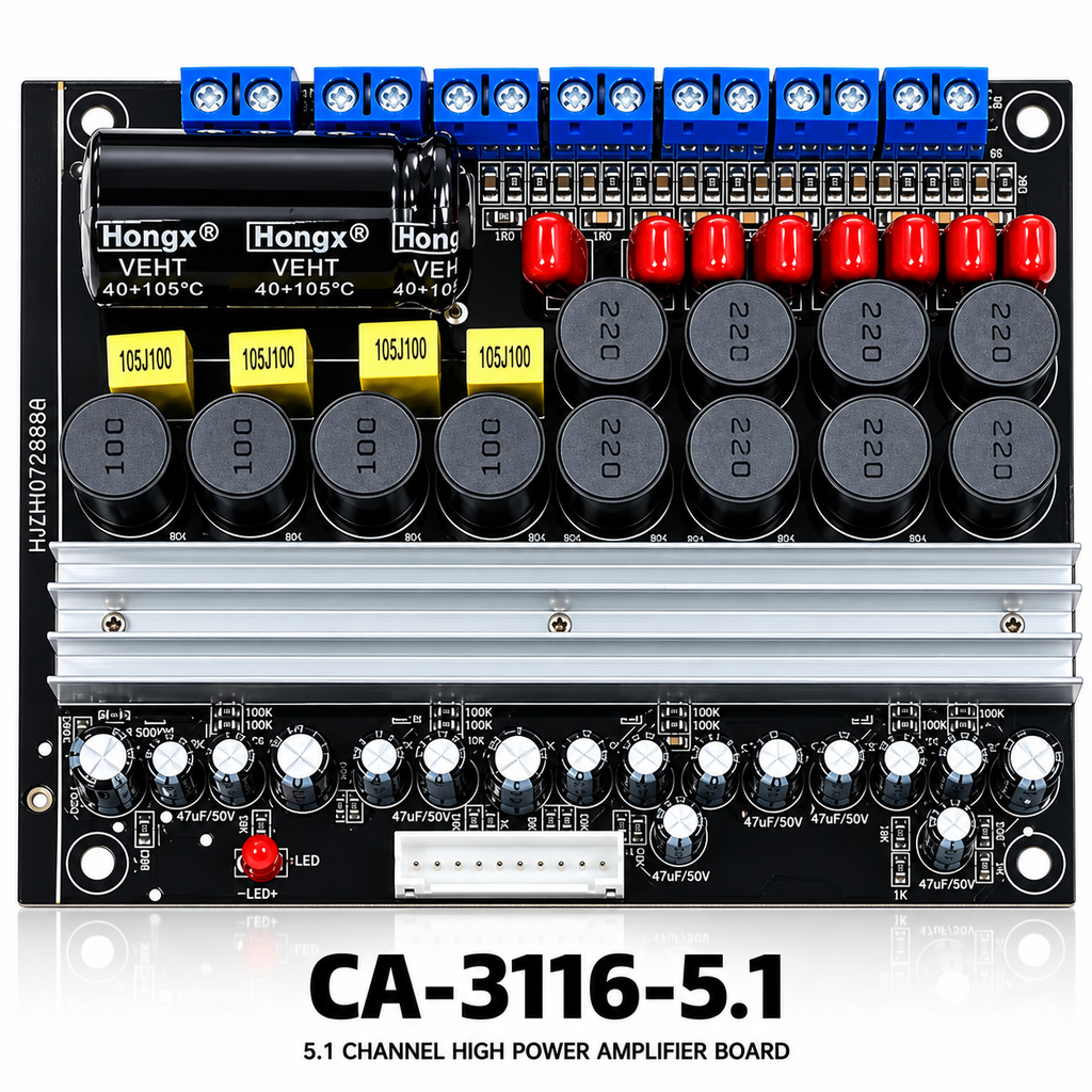 [2344433] TPA3116D2 5.1 Channel Class D Digital Amplifier Board 100W+100W+4x50W for Home Theater DIY Audio OEM