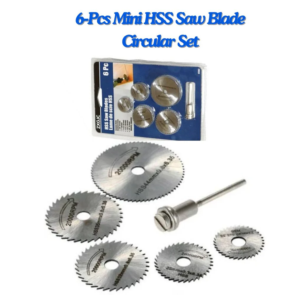 Mini Circular Saw blades 6 Pieces Set for Wood Aluminum Cutting Disc