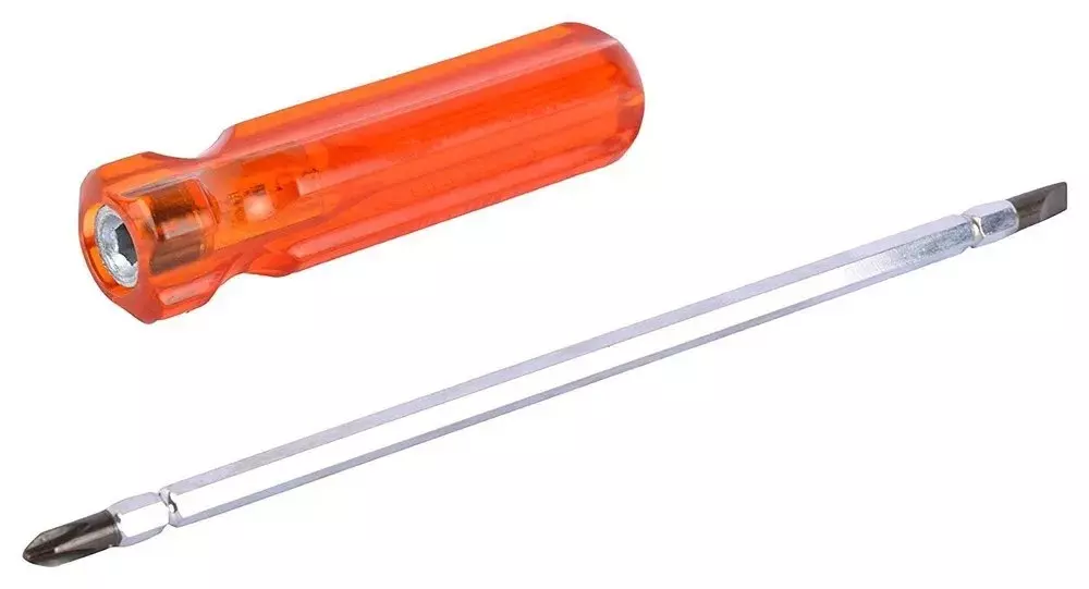 Multitec 2-in-1 Reversible Screw Driver with Hexagon Rod and Extra Hard Tip Model No. R 6150