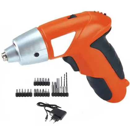 Rechargeable Cordless Screwdriver 600 mah With 24 Pieces Screw Drill Bits