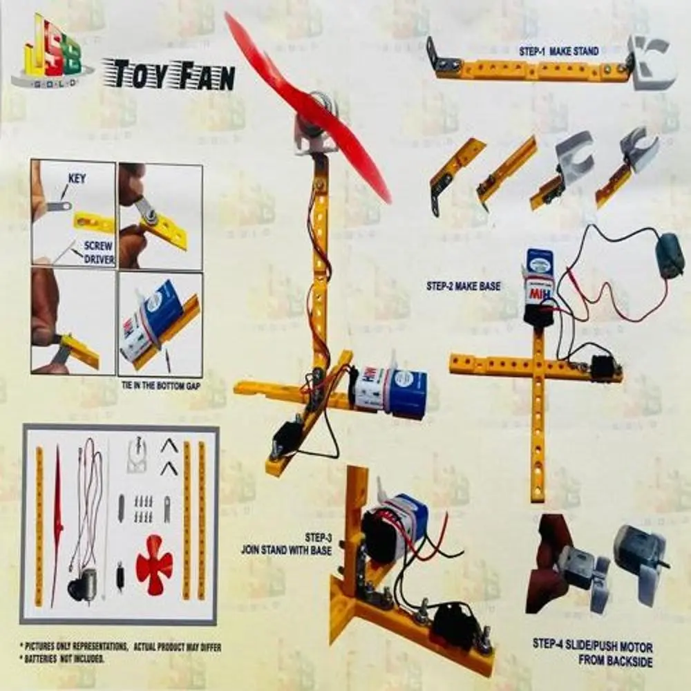 DIY – Toy Fan Electricity Kit – Tested & Verified (Educational projects and learning DIY kit) 
