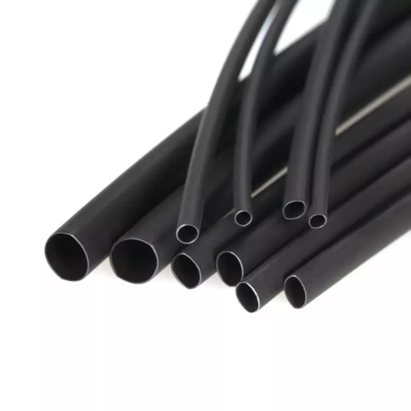 2mm Polyolefin Heat Shrink Tube Sleeve for Wrap (Color: Black) 1Meter