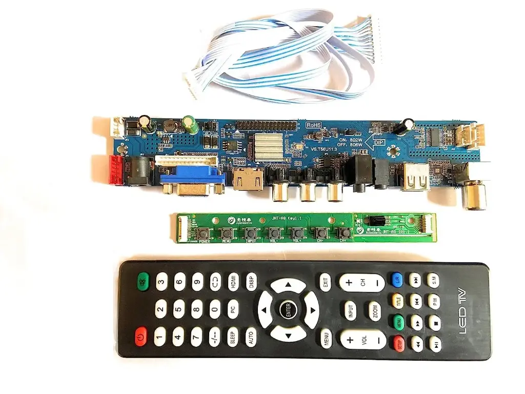 V56 VS.T56U11.2 TV Controller Driver Board with Remote and IR Sensor Keypad Brand