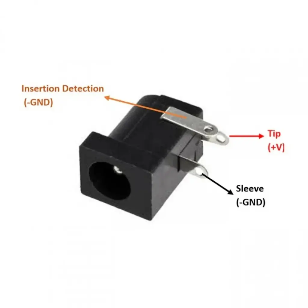DC Power Jack Female Socket (PCB Mounting)