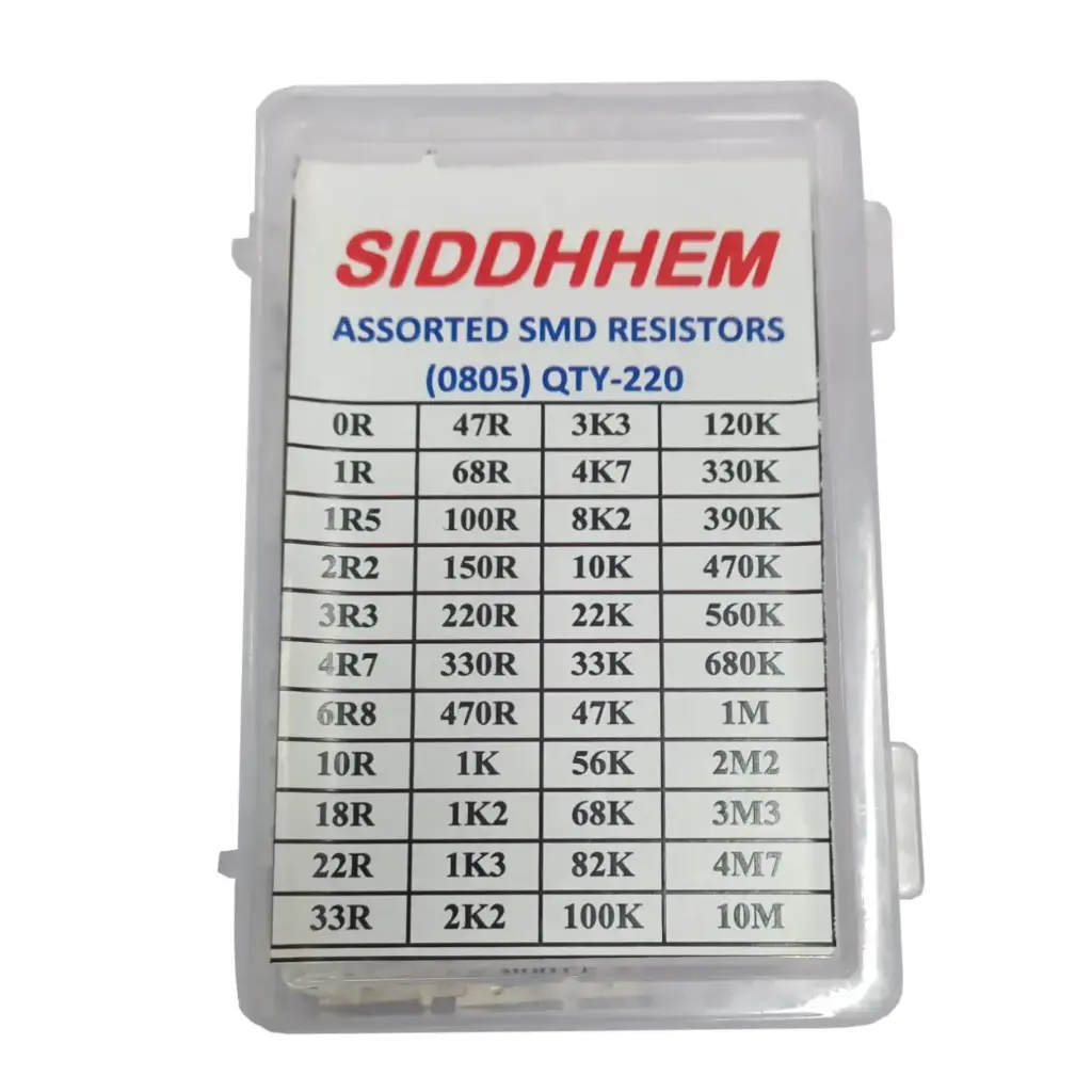 SMD Resistor Box Assorted 0805 Size 220pcs 5Nos Each Value