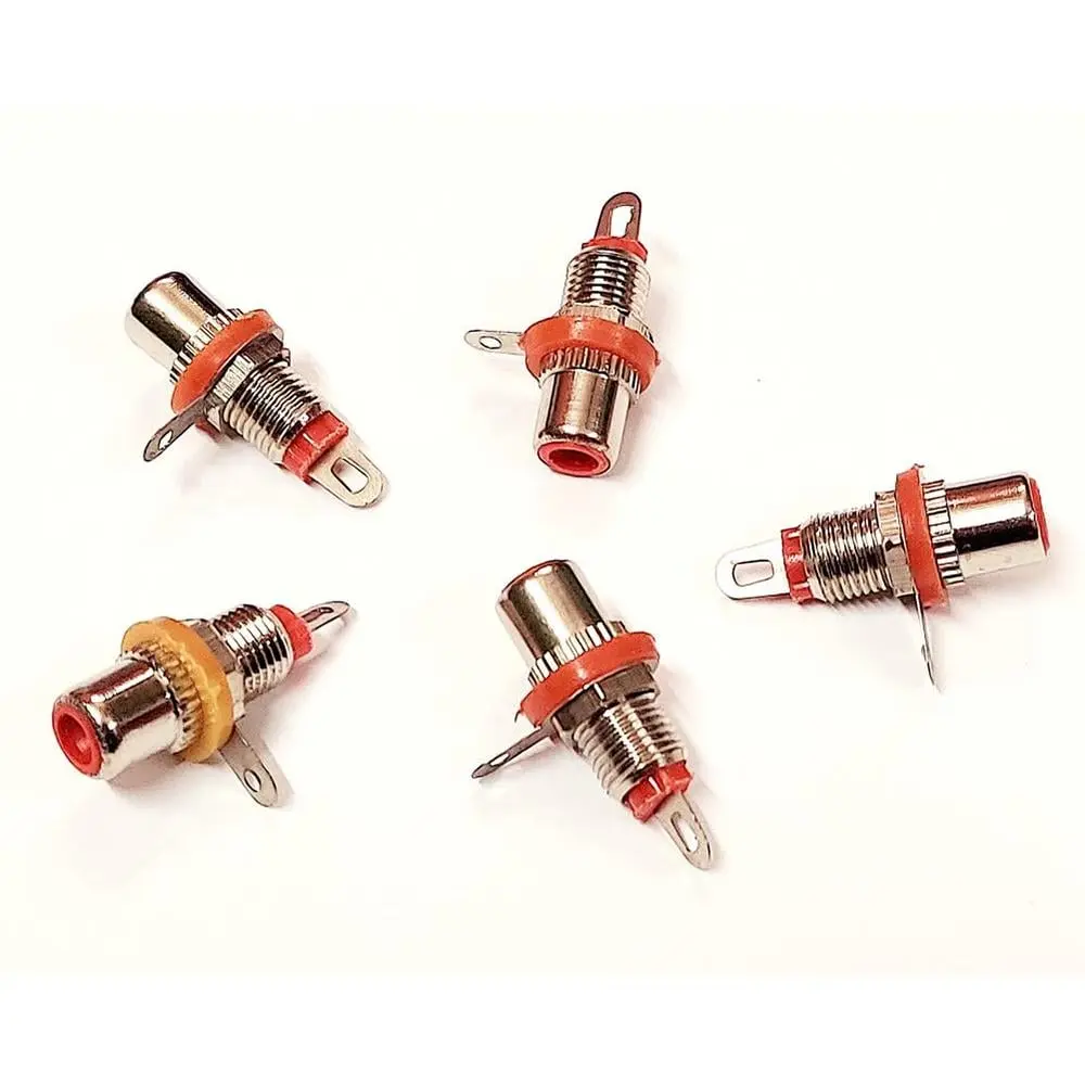 RCA Female Jack, Panel Mount Socket for Audio and Video connections with Solder Tag. 