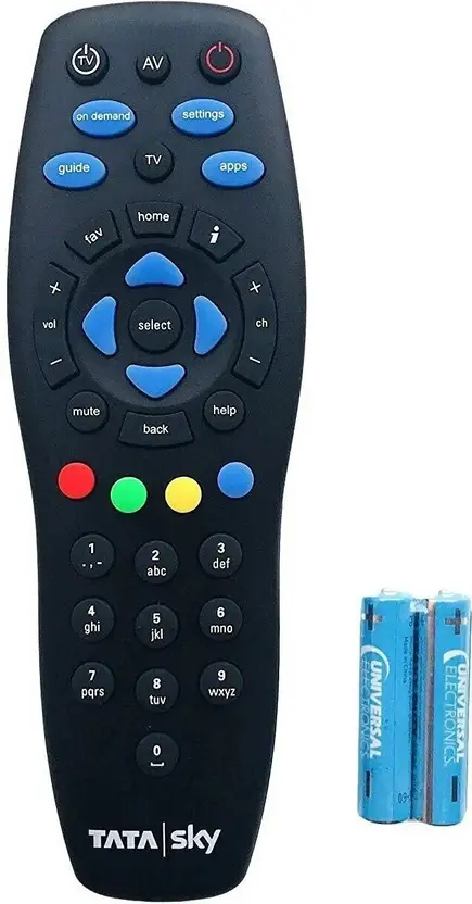 Tata Sky 100% Original Universal Set-Top Box Remote Controller (Black)