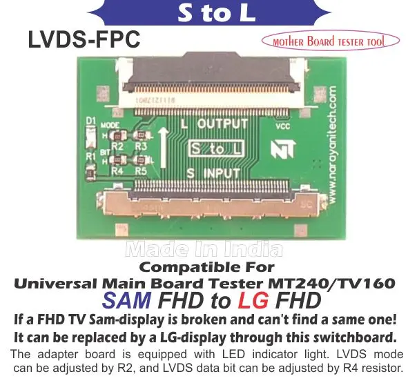 Samsung to LG LVDS Switch Board 