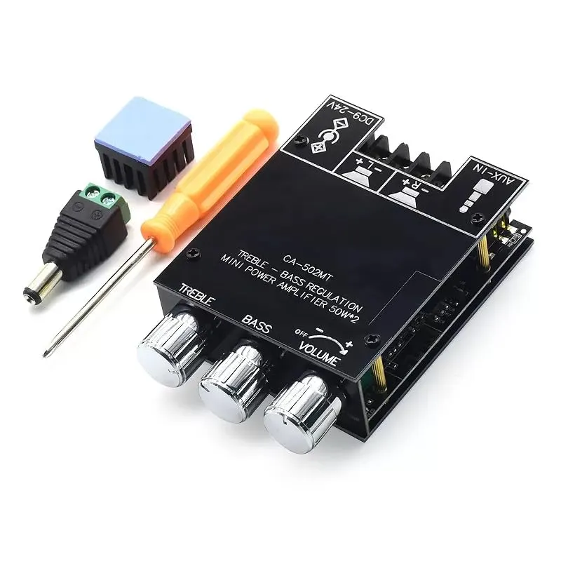 [1049410] CA-502MT 5.0 BT Digital Audio Amplifier Board 2 * 50W 12-24V AMP Module