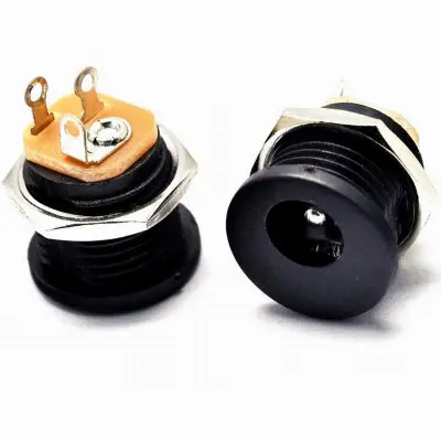 [125874] 2.1 x 5.5mm DC Power Jack Socket Female - Panel Mount