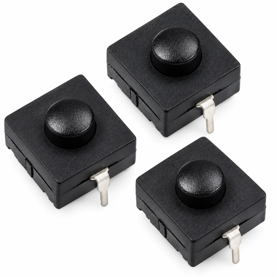 3 Pin Vertical Mini Latching Tactile ON-ON-OFF Push Button Switch ...