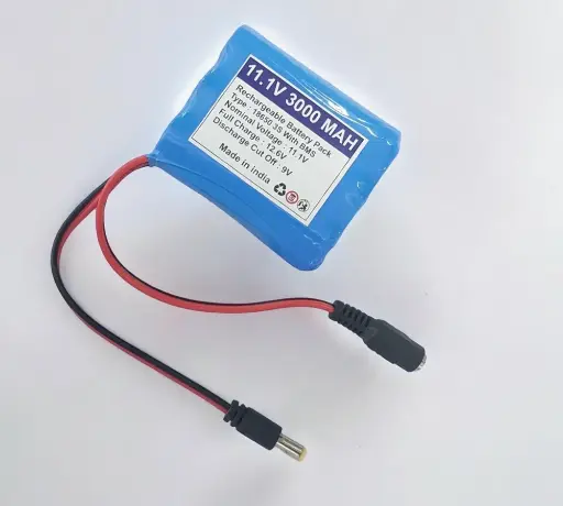 [7255977] 18650 Li-ion 3000mAh 11.1v 3S1P Protected Battery Pack-1c