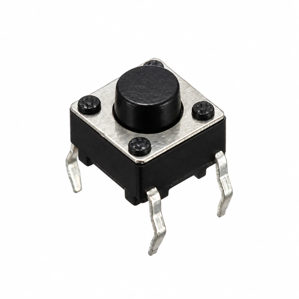 6x6x5mm Tactile Push Button Switch – 4-Pin Momentary PCB Micro Switch ...