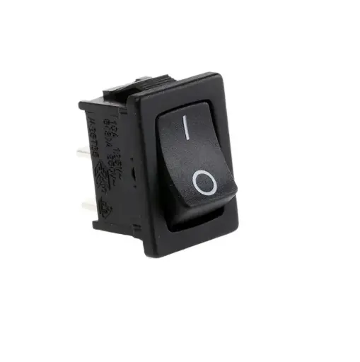[76576] 6A 250V AC SPST ON-OFF Rocker Switch Black