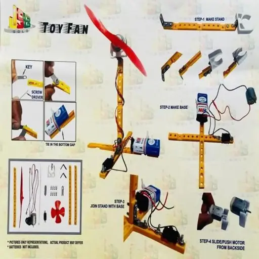 [7941028] DIY – Toy Fan Electricity Kit – Tested & Verified (Educational projects and learning DIY kit) 