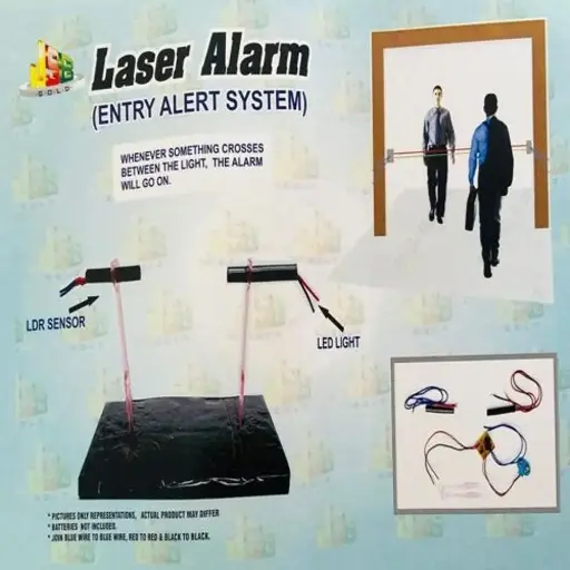 [01789485] DIY – Lazer Alarm Electricity Kit – Tested & Verified (Educational projects and learning DIY kit) 