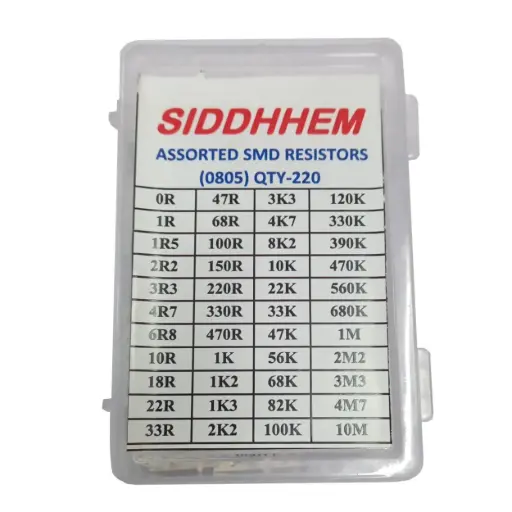 [29138] SMD Resistor Box Assorted 0805 Size 220pcs 5Nos Each Value