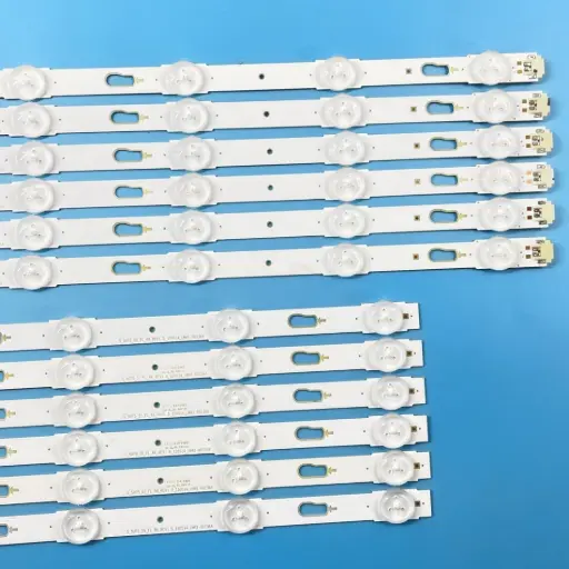 [101014] LED Backlight Strip For Samsung 55 Inch Curve TV, 8+6 LED (9 Pair Set) 