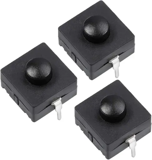 3 Pin Vertical Mini Latching Tactile ON-ON-OFF Push Button Switch 
